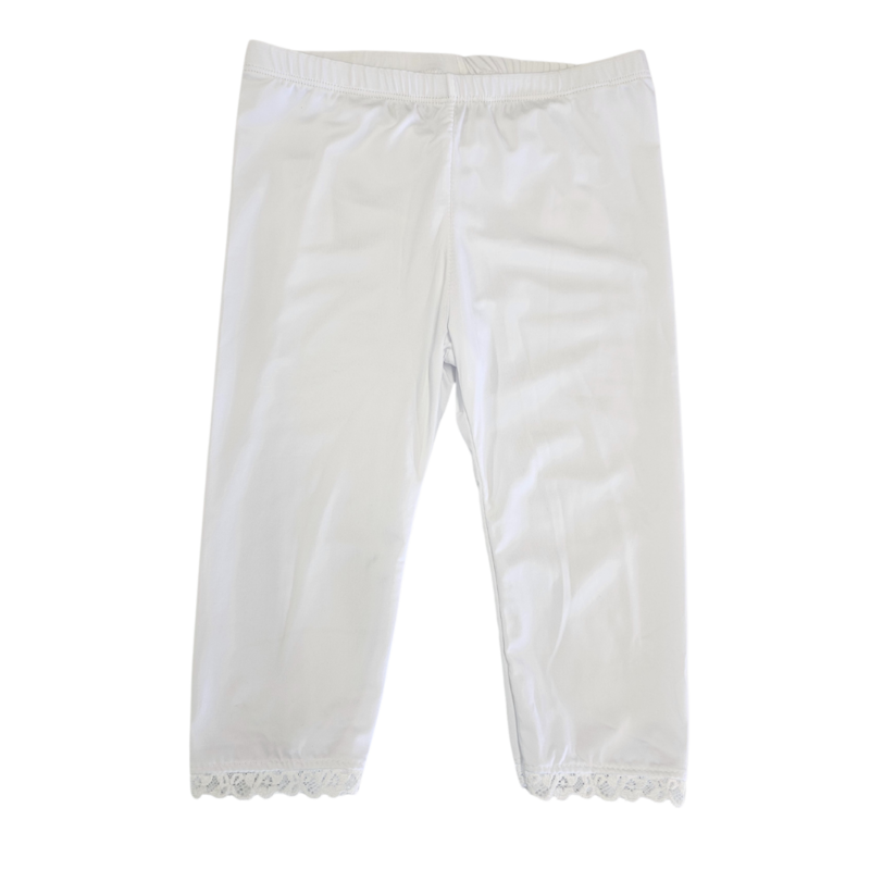 White 3/4 Length Leggings 5T