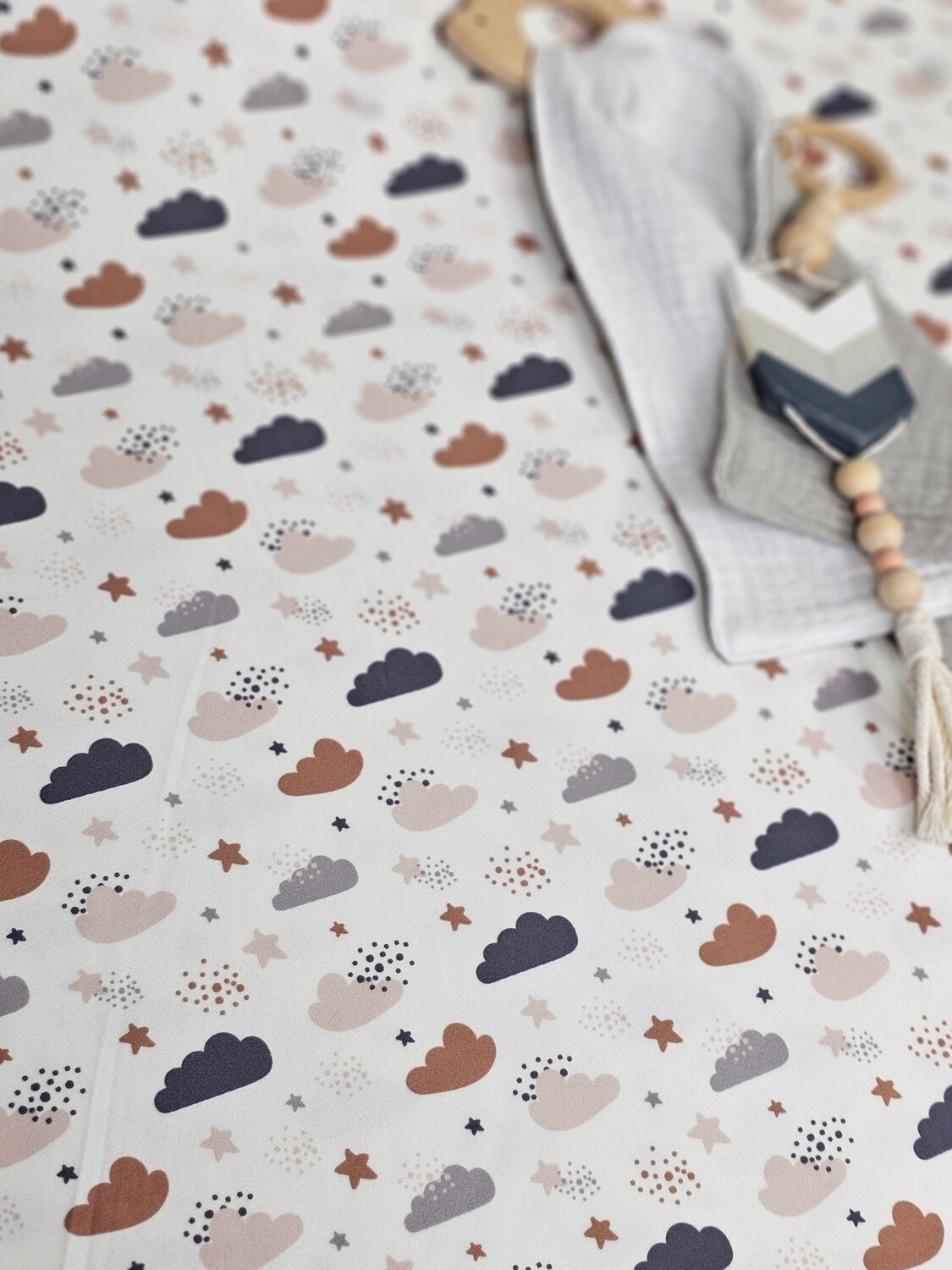 *Unique Design* Double Brushed Poly Sleepy Dreams Blue