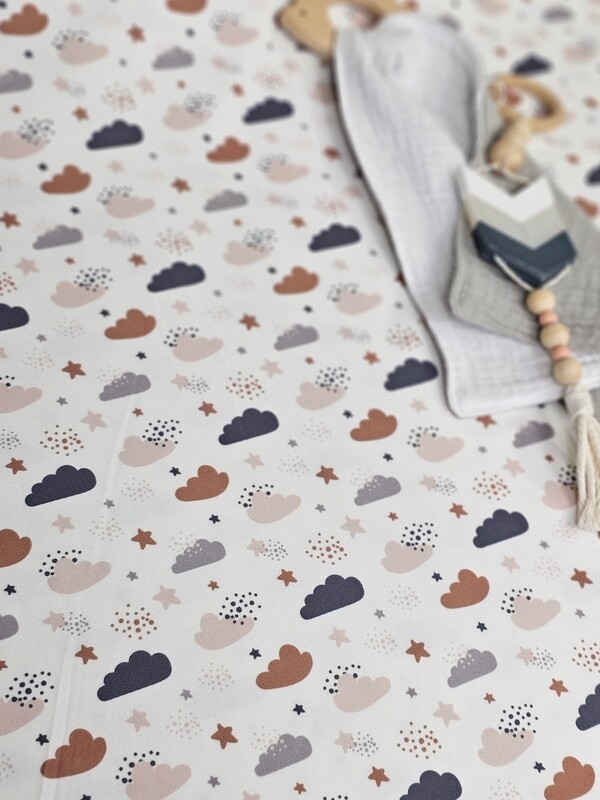 *Unique Design* Double Brushed Poly Sleepy Dreams Blue