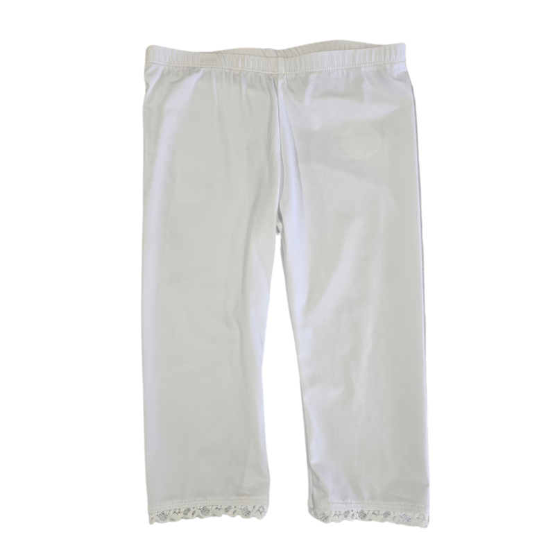 White 3/4 Length Leggings 6T