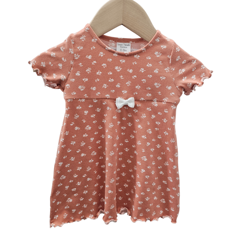 0-3 Month Petite Print Double Brushed Poly Dress