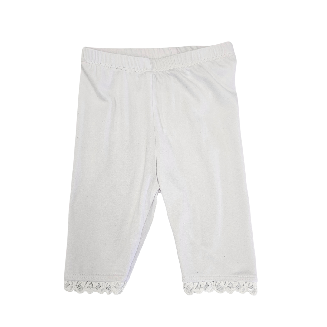 White 3/4 Length Leggings 6 mon