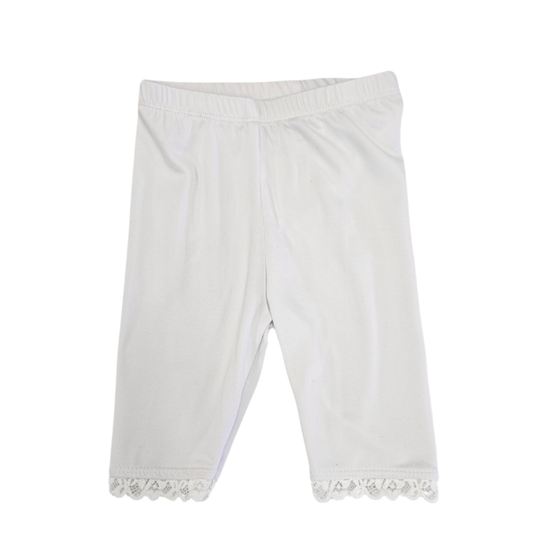 White 3/4 Length Leggings 6 mon
