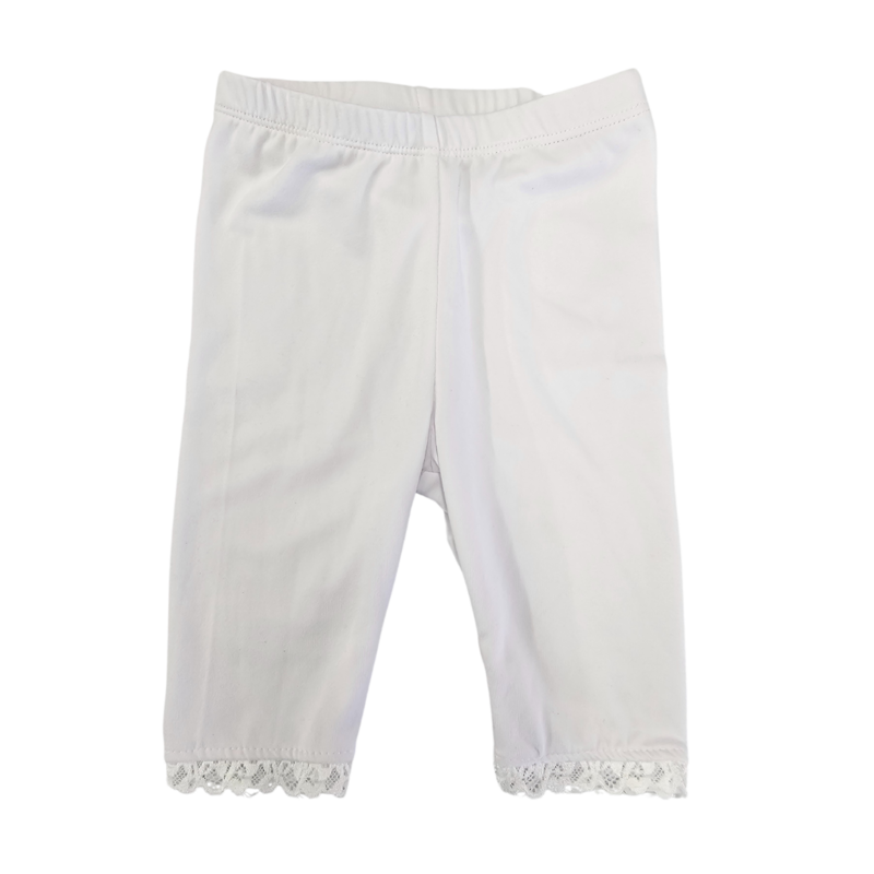 White 3/4 Length Leggings 9 mon