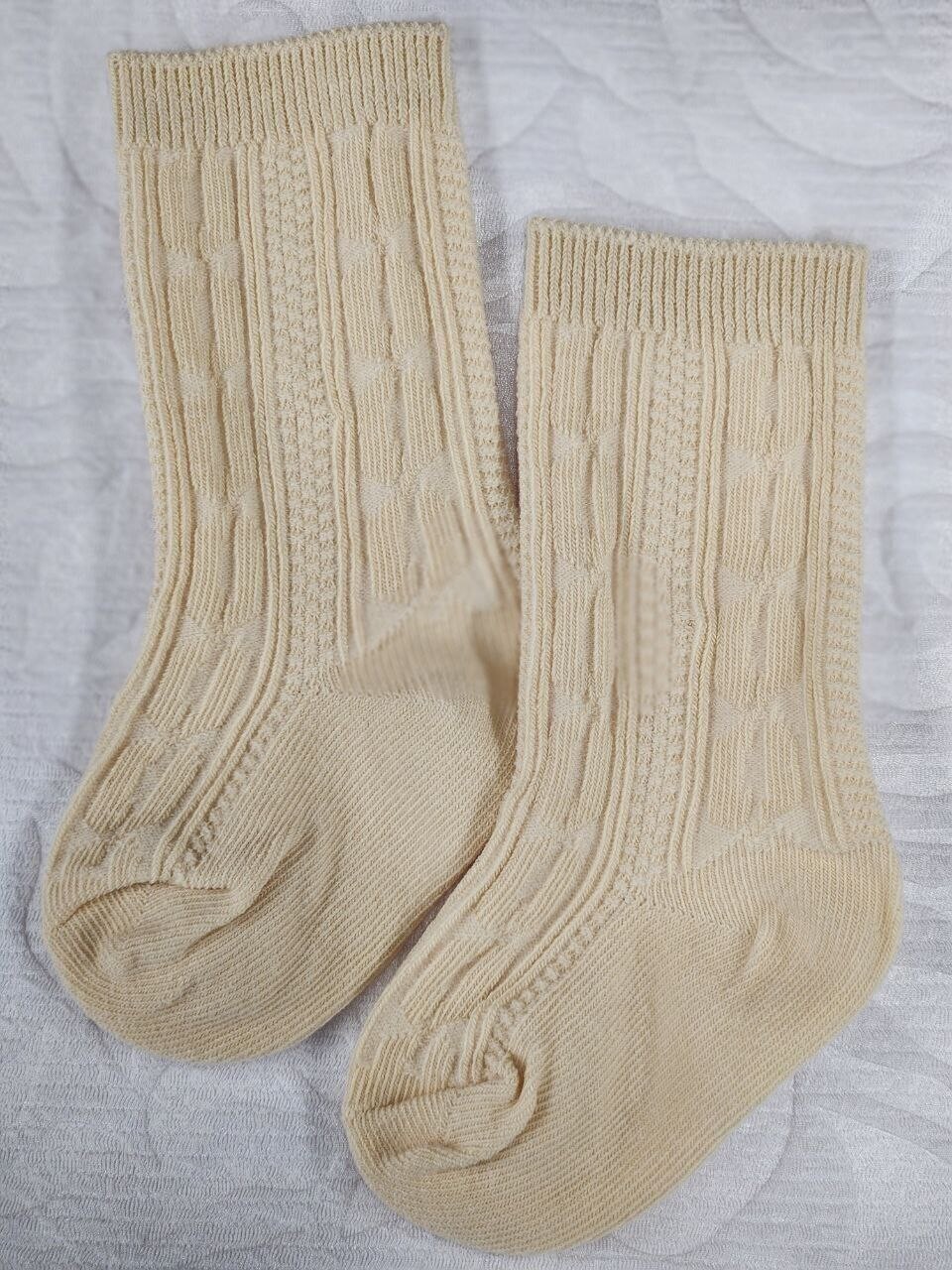 0-6 mo. Cream Socks 