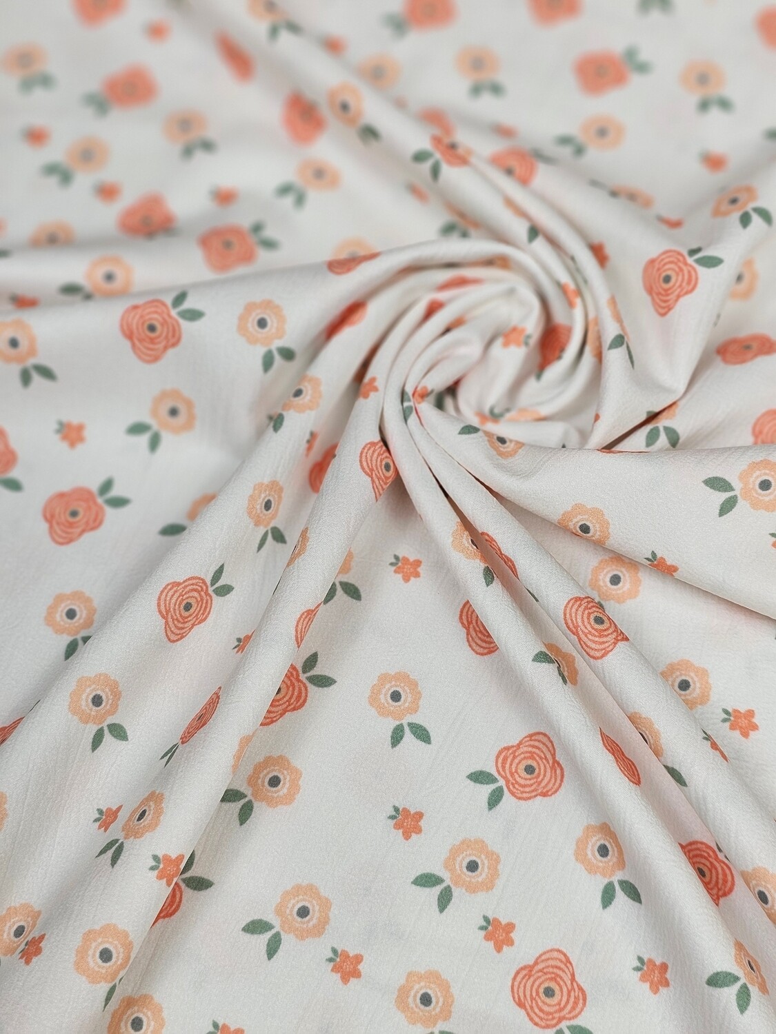 *Unique Design* Cloud Poly Floating Floral Peach