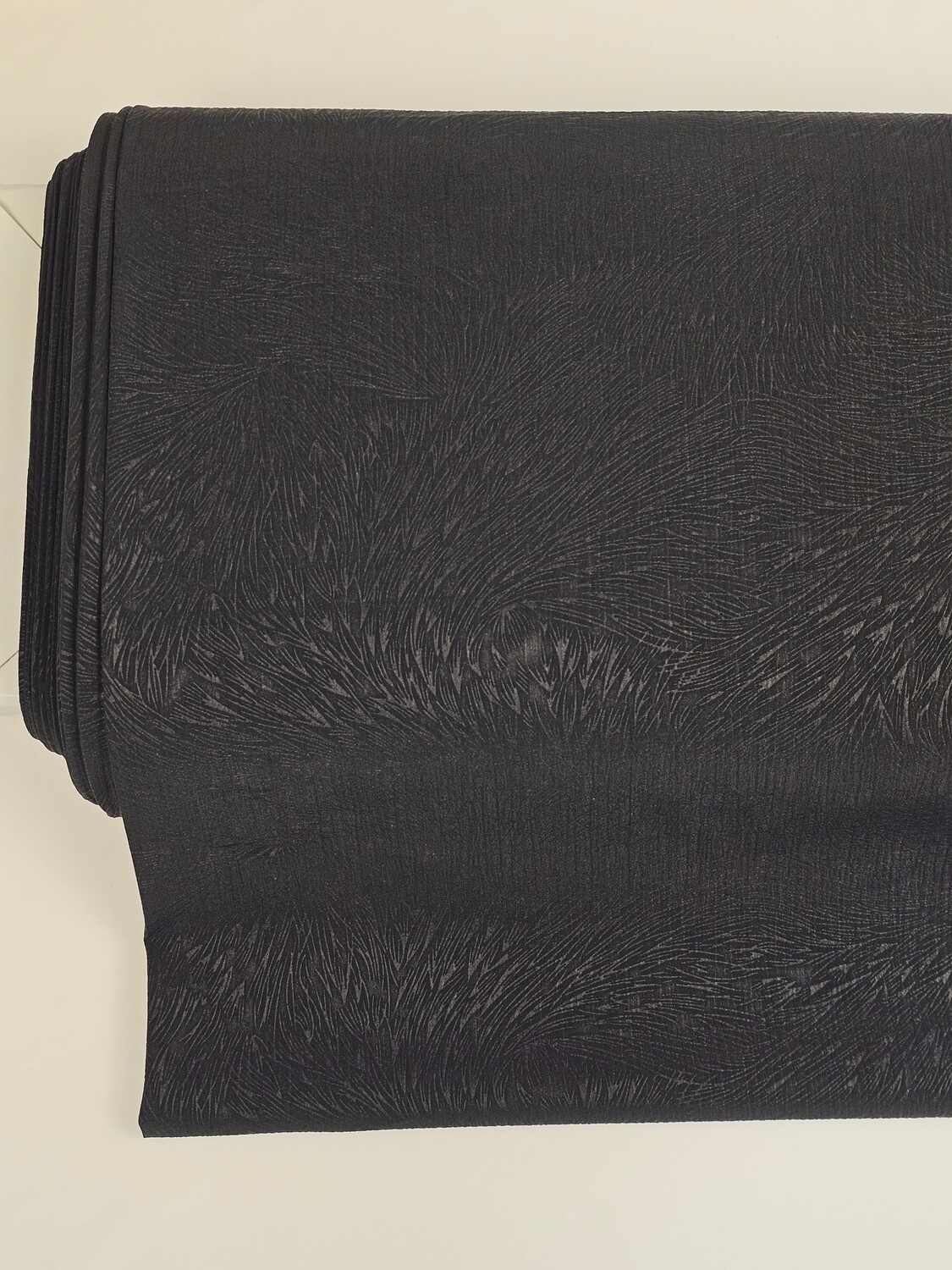 Crinkle Embossed Polyester Black