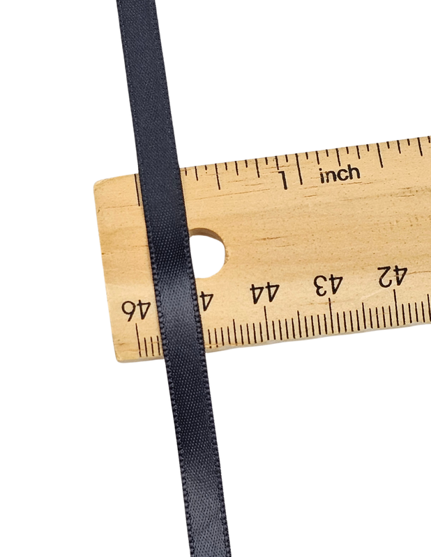 ¼&quot; Black Satin Ribbon - 3 Yds.