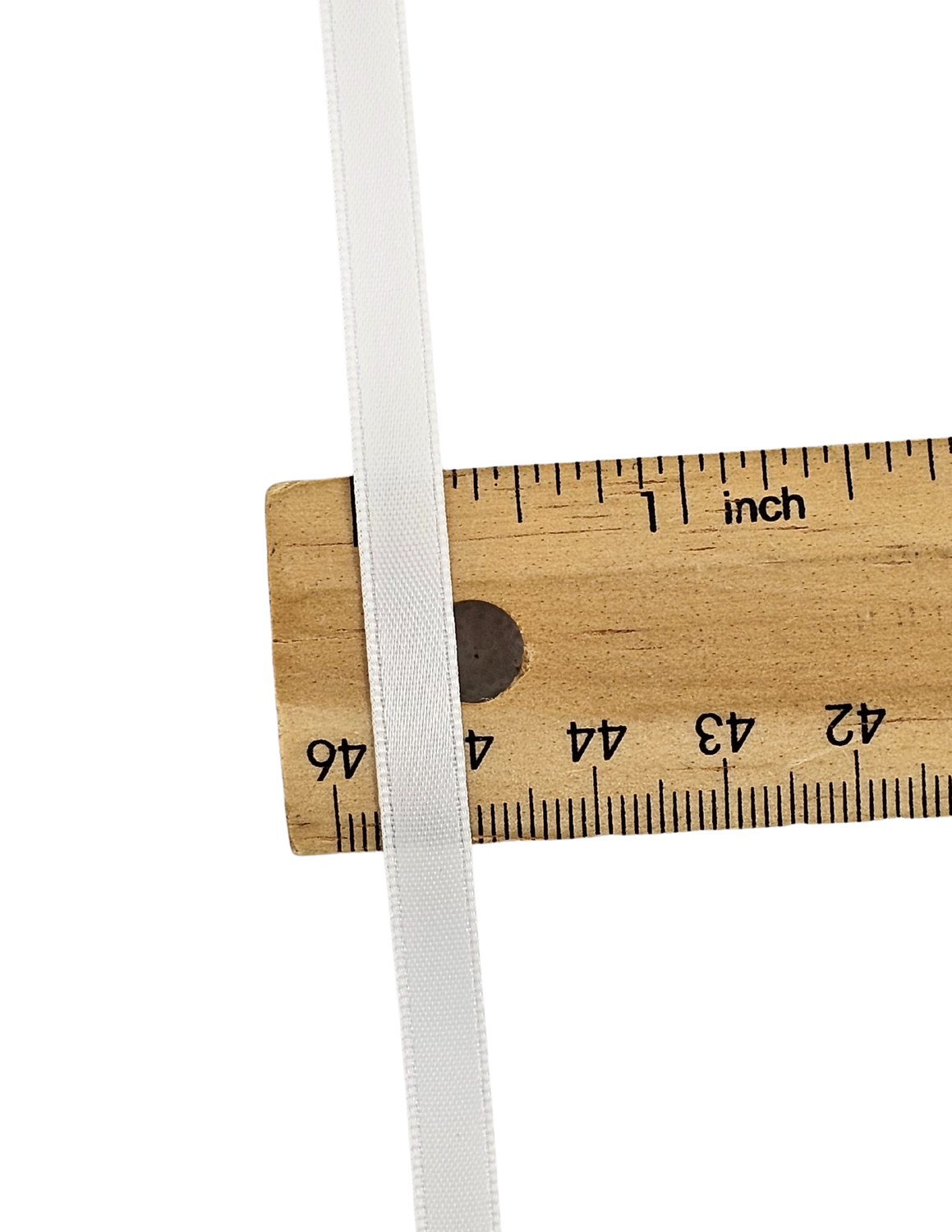 ¼ &quot; White Satin Ribbon - 3 Yds.