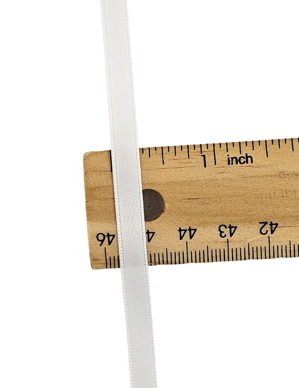¼ &quot; White Satin Ribbon - 3 Yds.