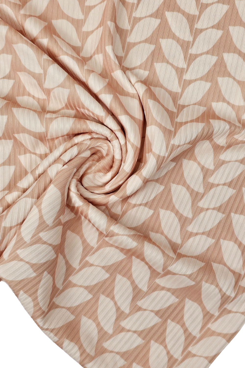 *Unique Design* Mini Poly Ribbed Knit Peach Vines