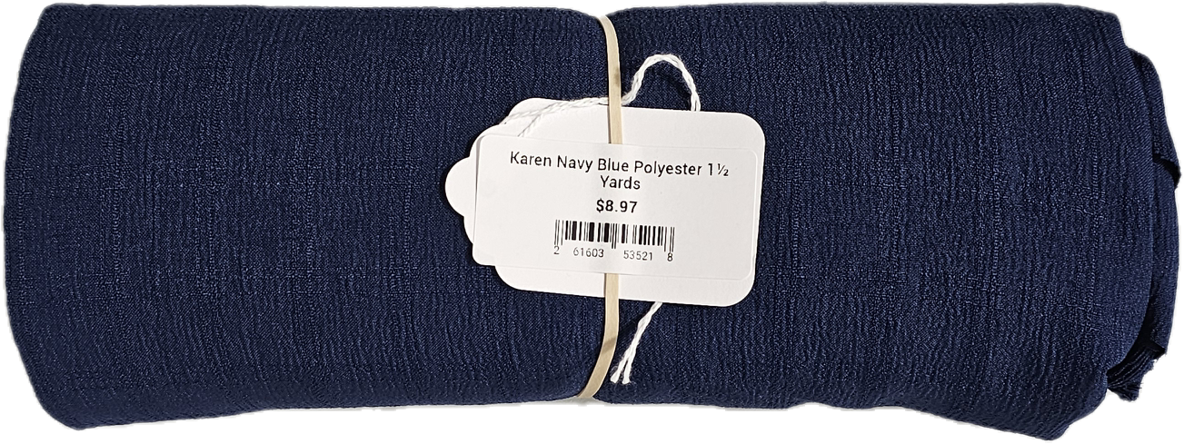 Karen Navy Blue Polyester 1½ Yards