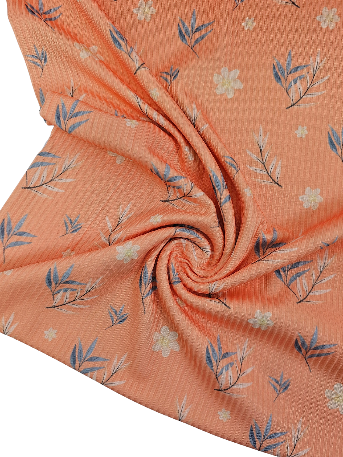 *Unique Design* Mini Poly Ribbed Knit Botanic Blend Radiant Peach