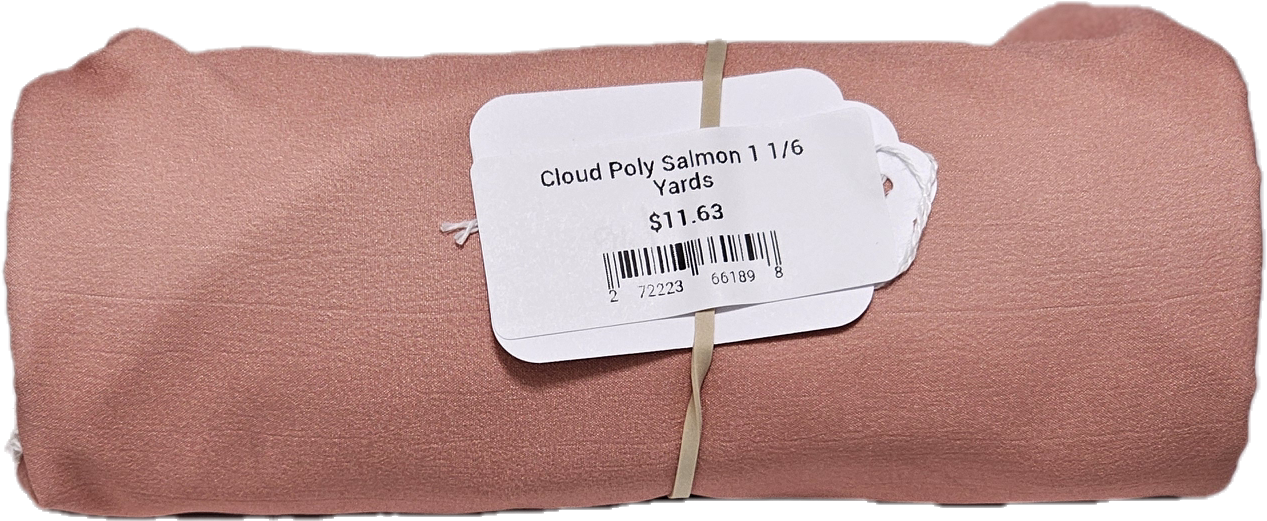 Cloud Poly Salmon 1 1/6  Yards