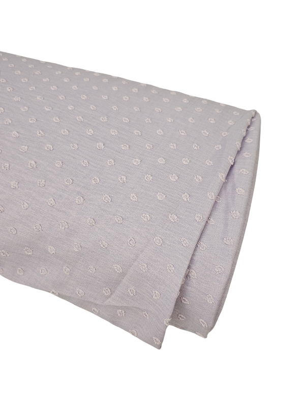 Round Linen Swiss Dot Lavender