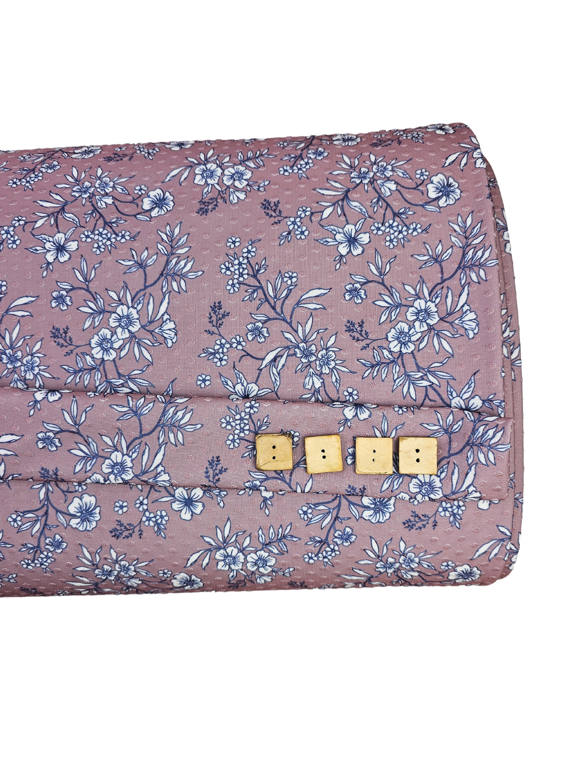 *Unique Design* Swiss Dot Knit Classic Floral Vines Dusty Mauve