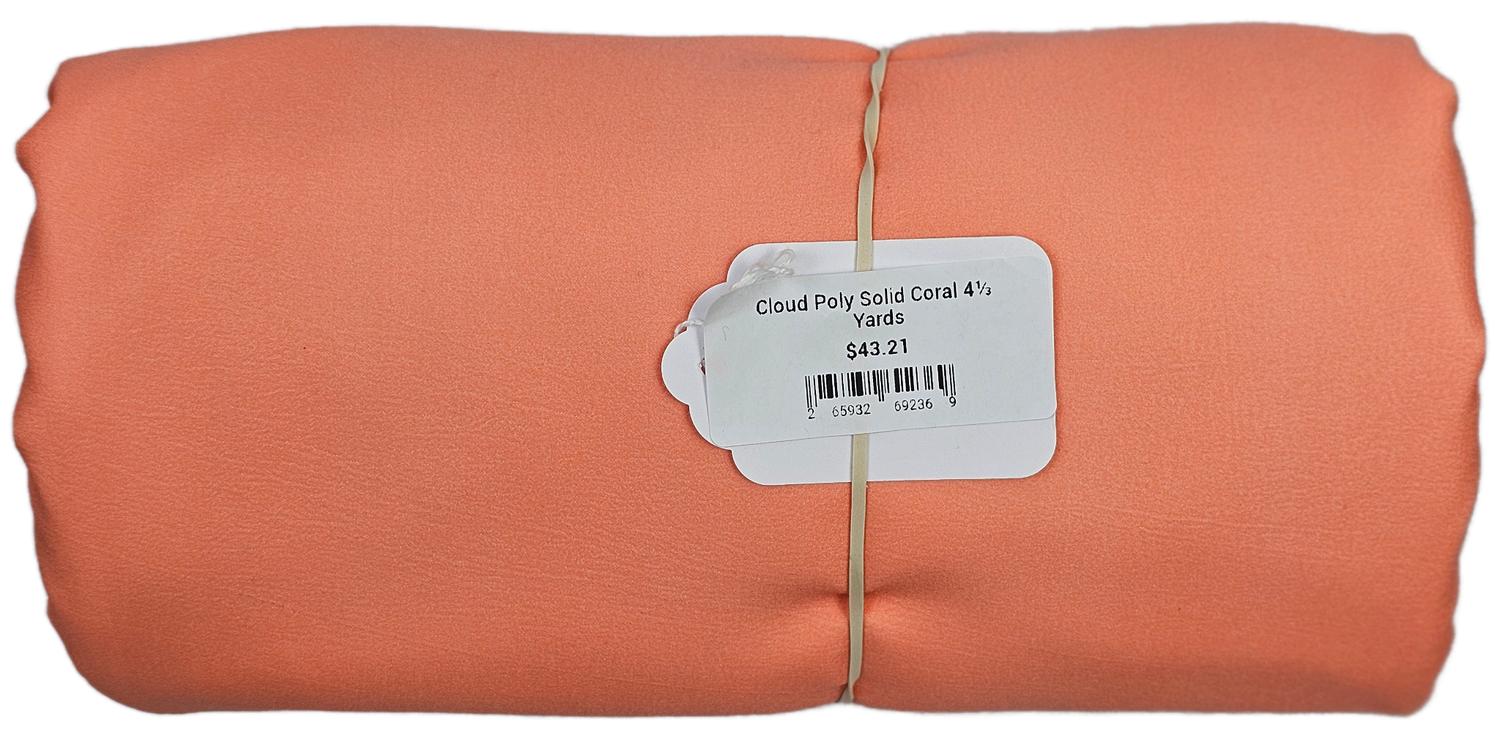 Cloud Poly Solid Coral 4⅓ Yards