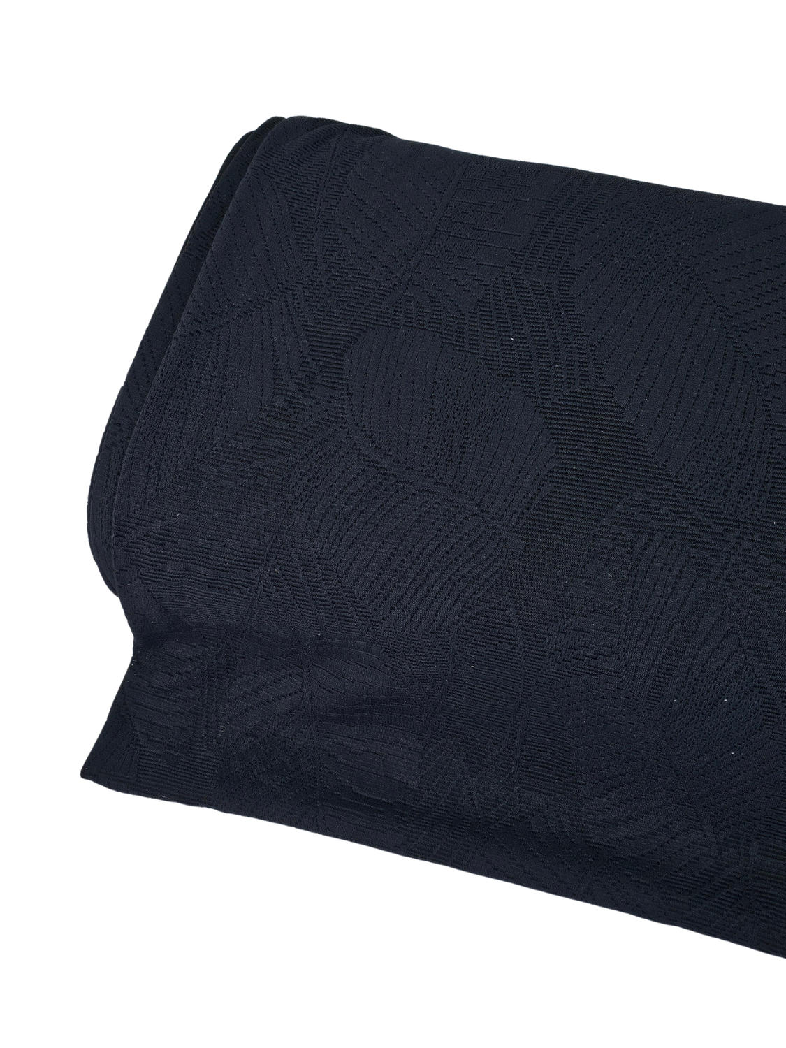 Leaf Knit Stretch Lace Black