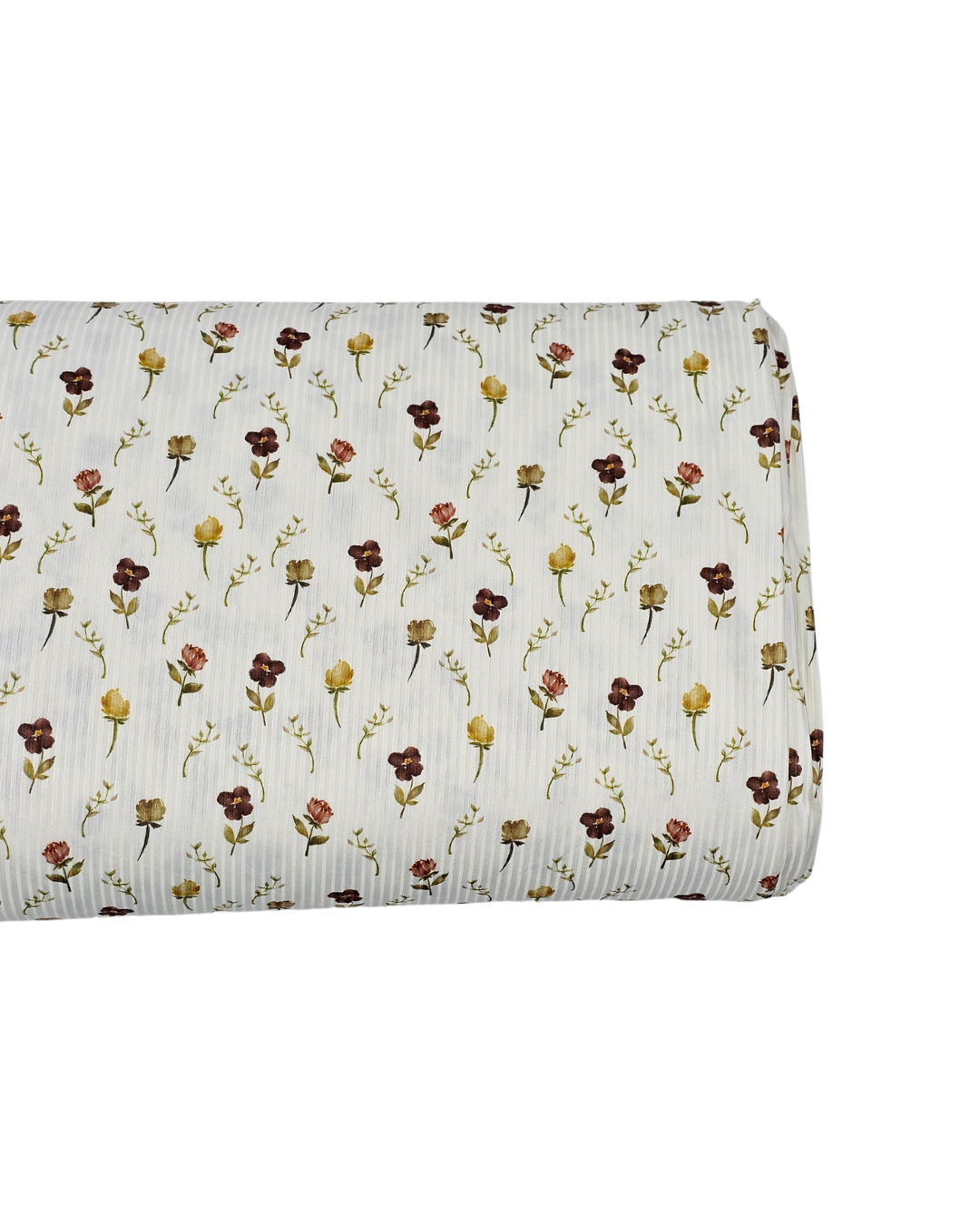 *Unique Design* Mini Poly Ribbed Knit Vintage Bloom White