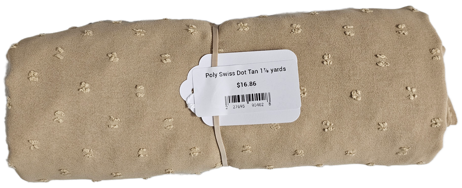 Poly Swiss Dot Tan 1⅞ yards