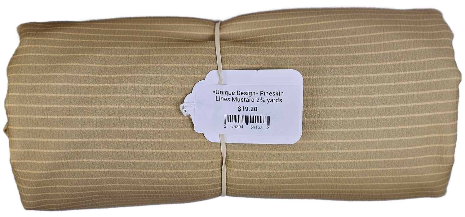 *Unique Design* Pineskin Lines Mustard 2¾ yards