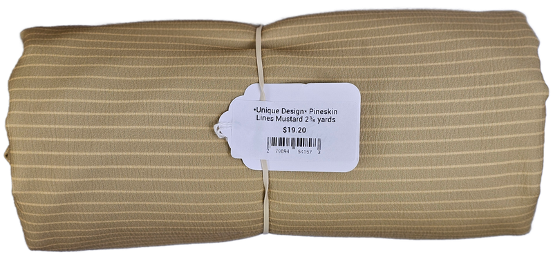 *Unique Design* Pineskin Lines Mustard 2¾ yards