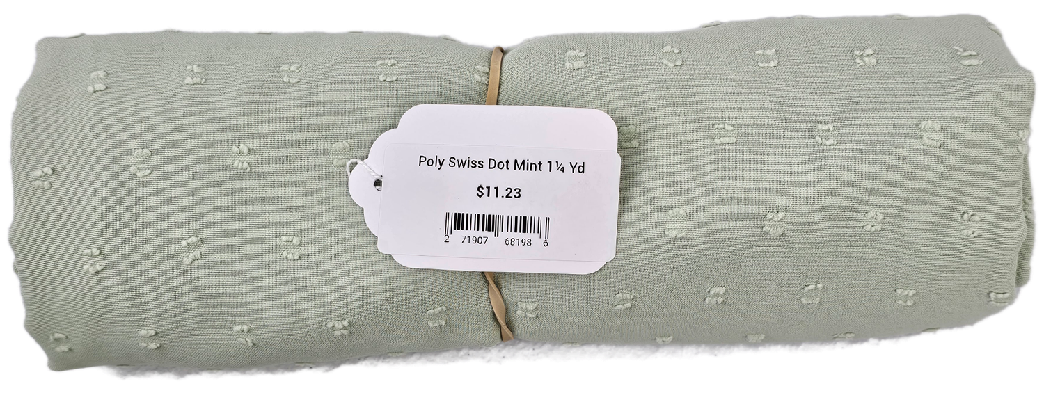 Poly Swiss Dot Mint 1¼ Yd