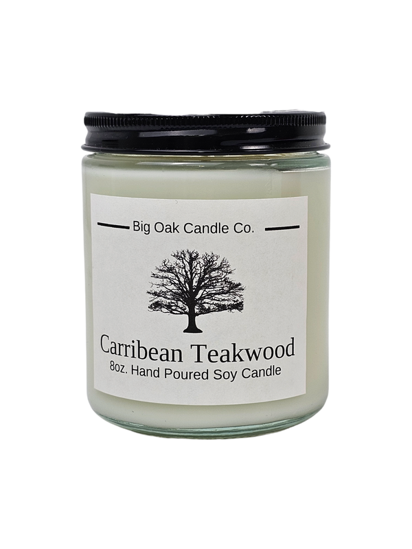 Caribbean Teakwood 8 oz. Soy Candle