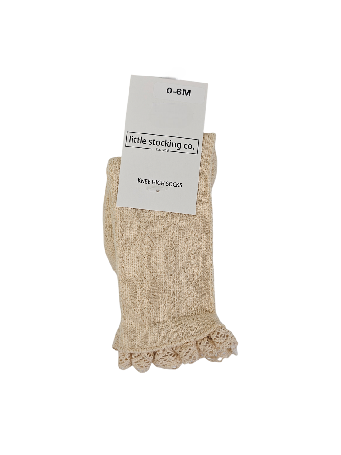 0-6 mo. Cream Lace Socks