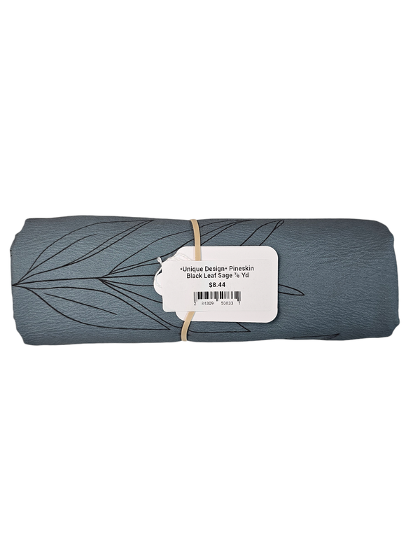 *Unique Design* Pineskin Black Leaf Sage ⅞ Yd