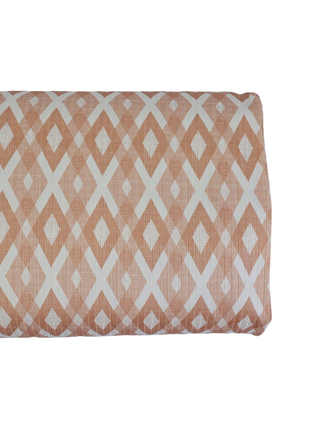 *Unique Design* Poly Ribbed Knit Daimond Array Apricot Pink