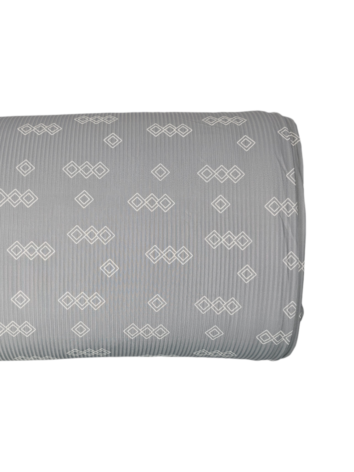 *Unique Design* Mini Poly Ribbed Knit Diamond Design Hazy Blue