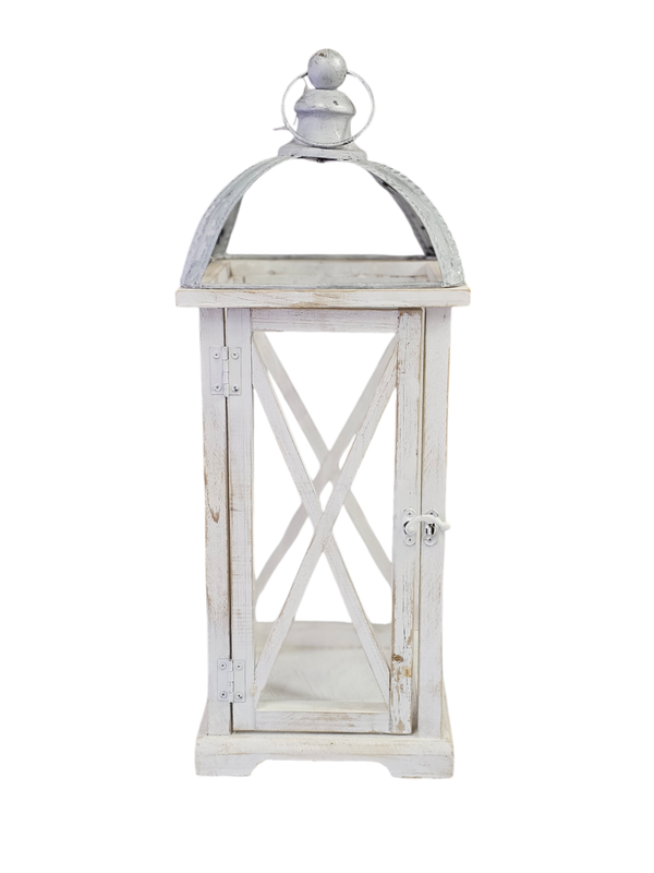 White Wooden Lantern