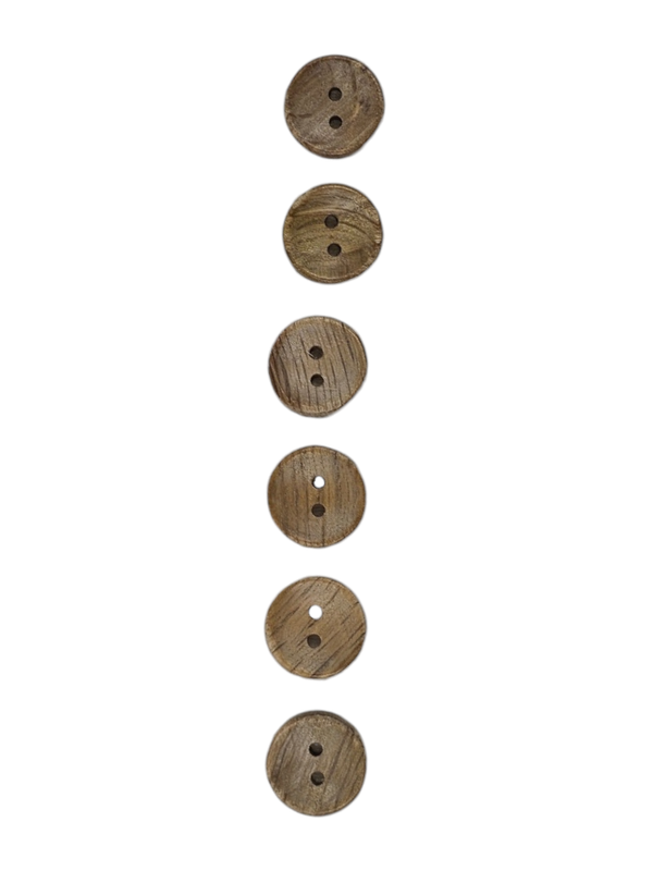 Natural Wooden Buttons 15mm