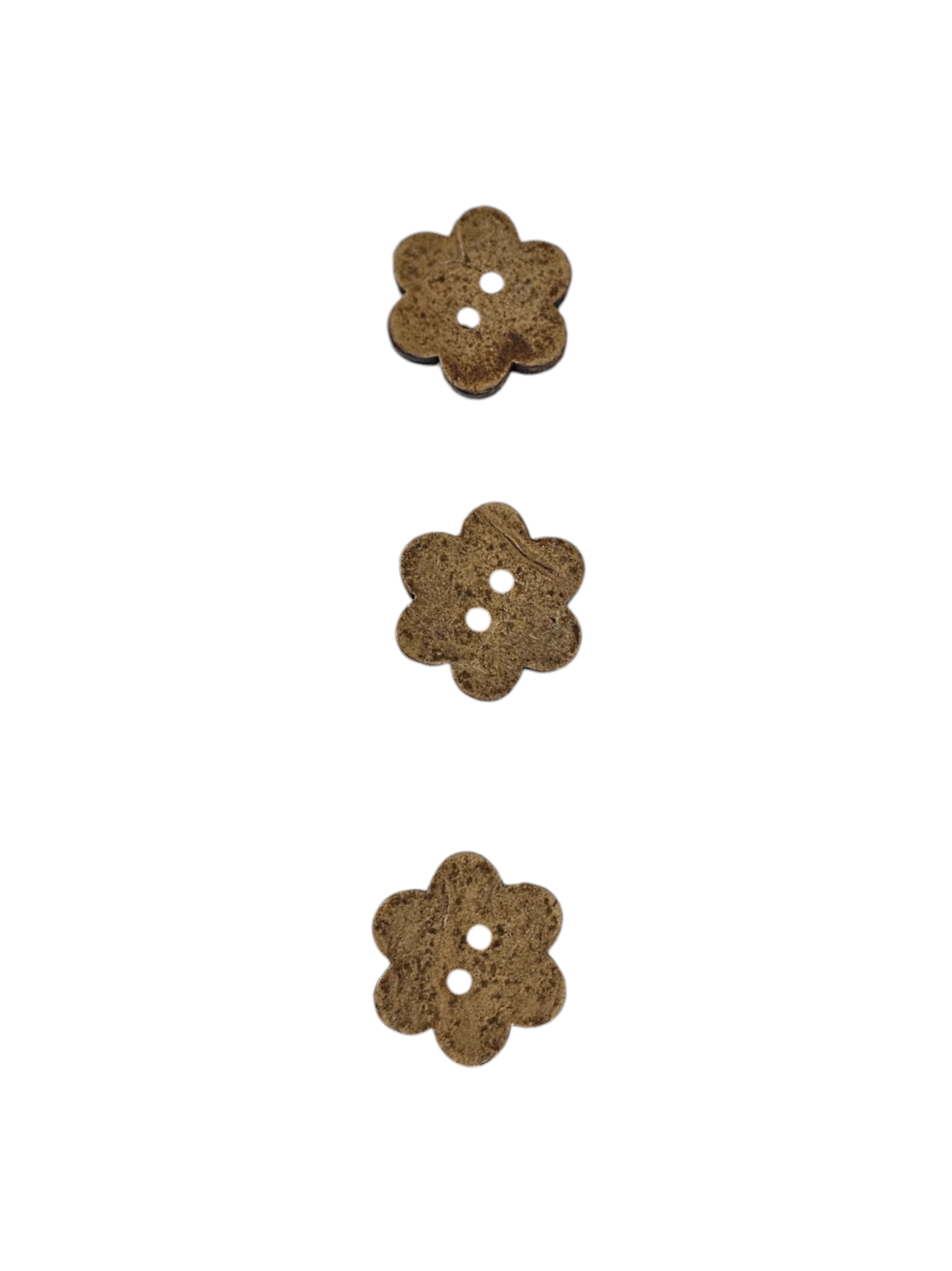 Wooden Brown Buttons Flower