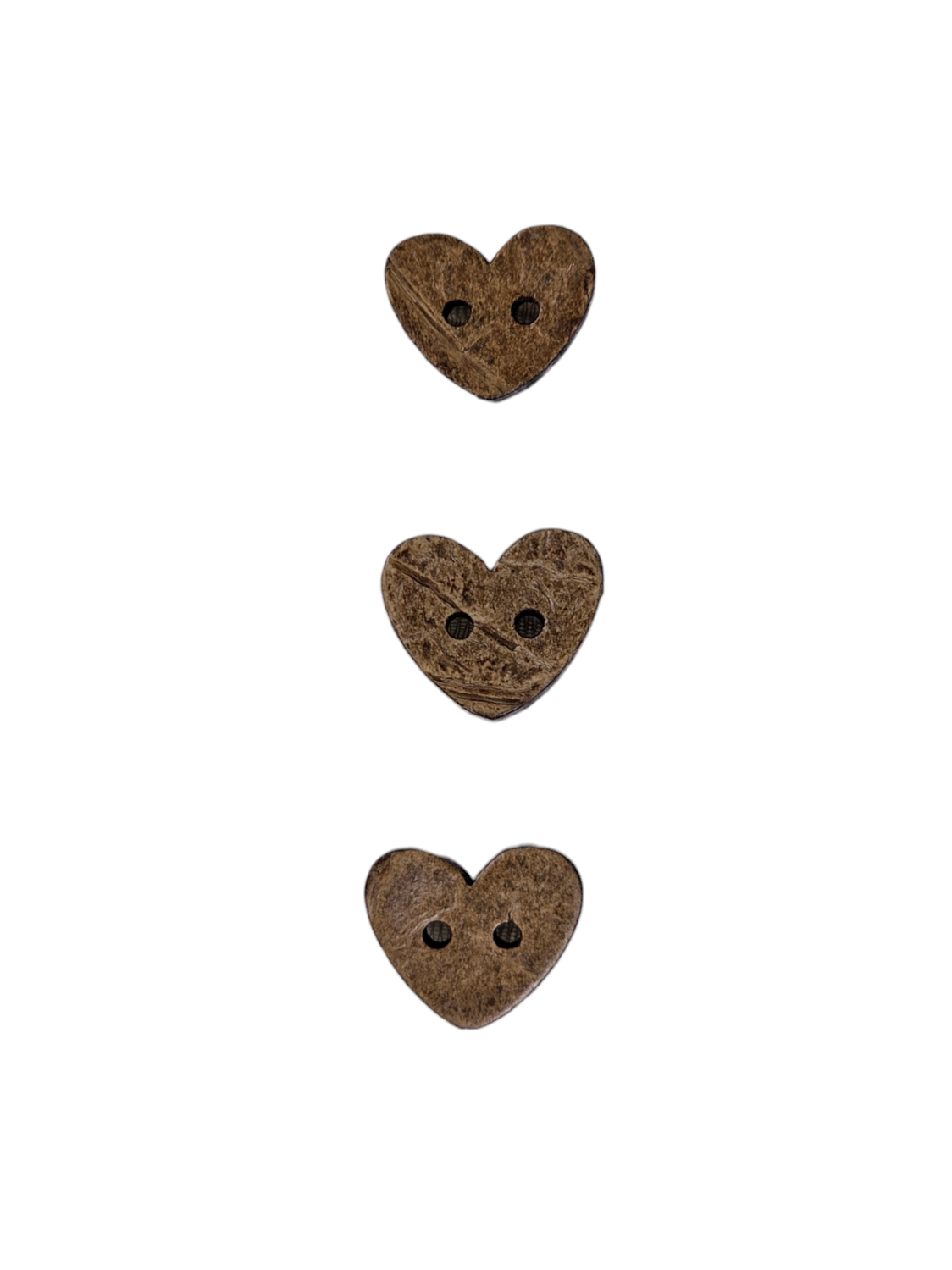 Wooden Brown Buttons Heart