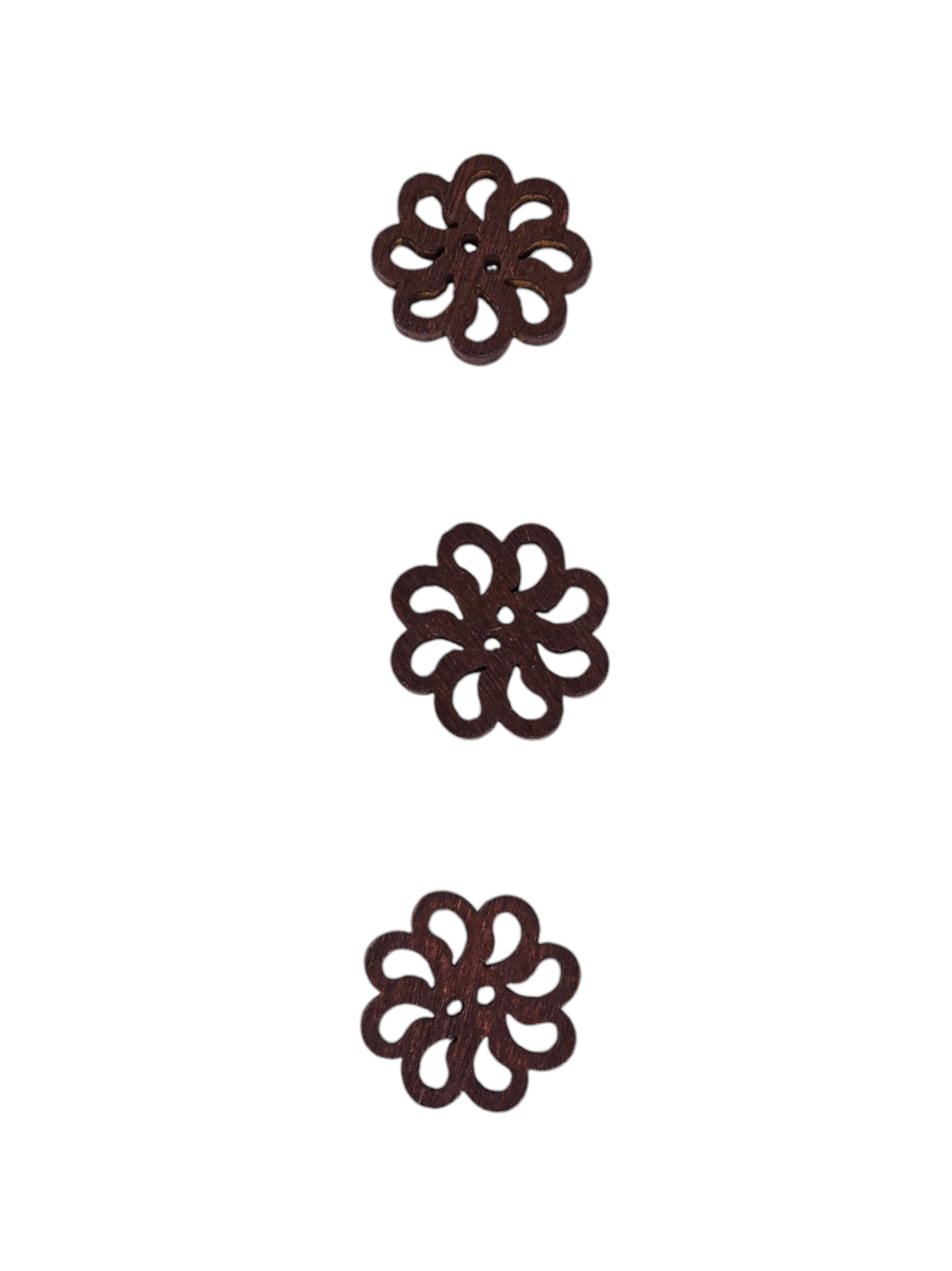 Wooden Flower Button