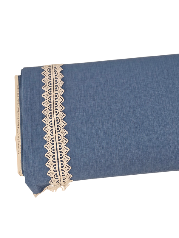 Polyester Glitter Crinkle Winter Blue