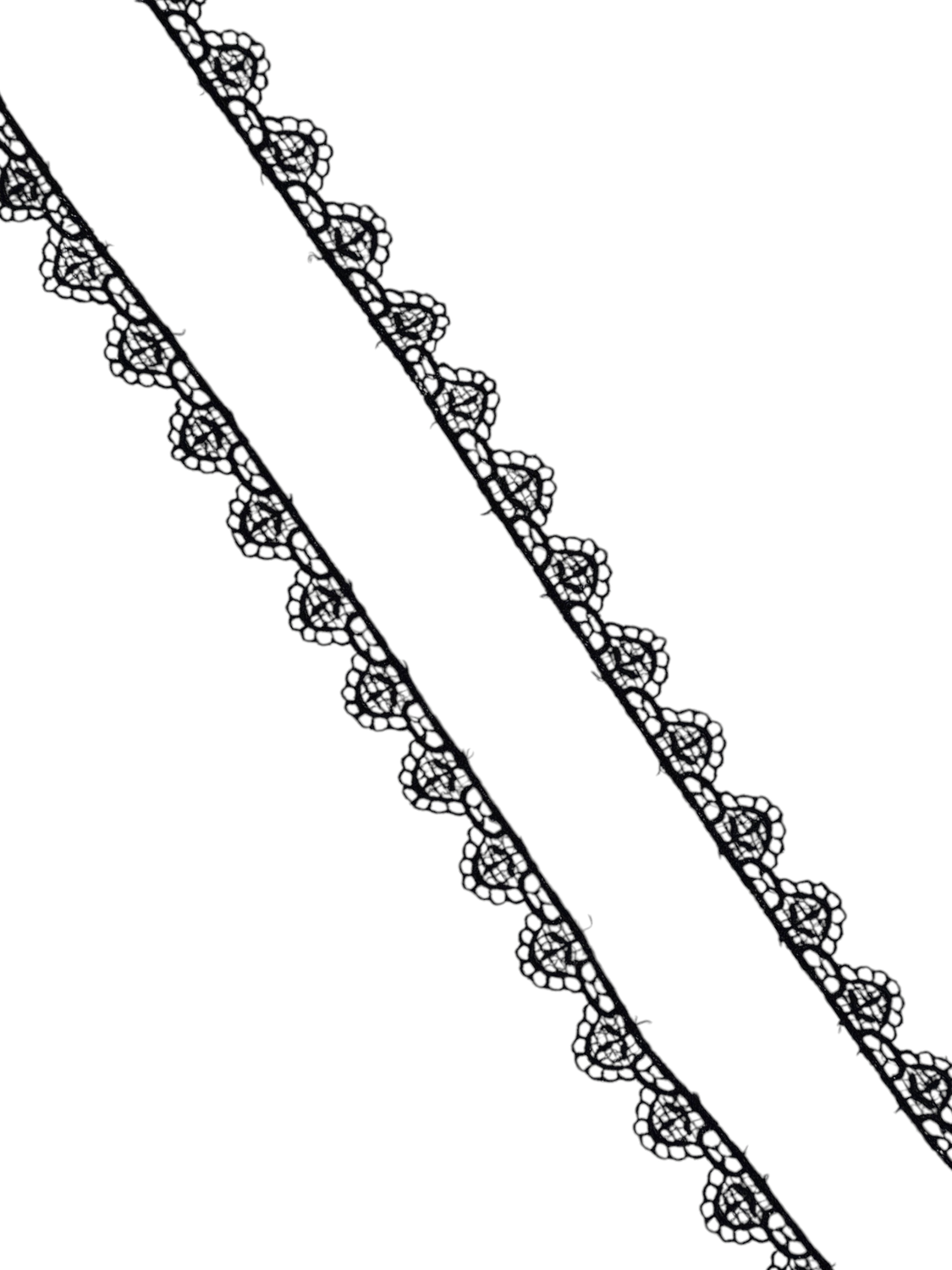 ¾&quot; Black Venise Lace Rayon