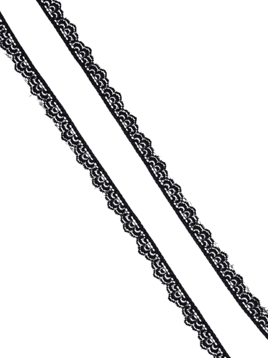 ⅝&quot; Black Stretch Lace