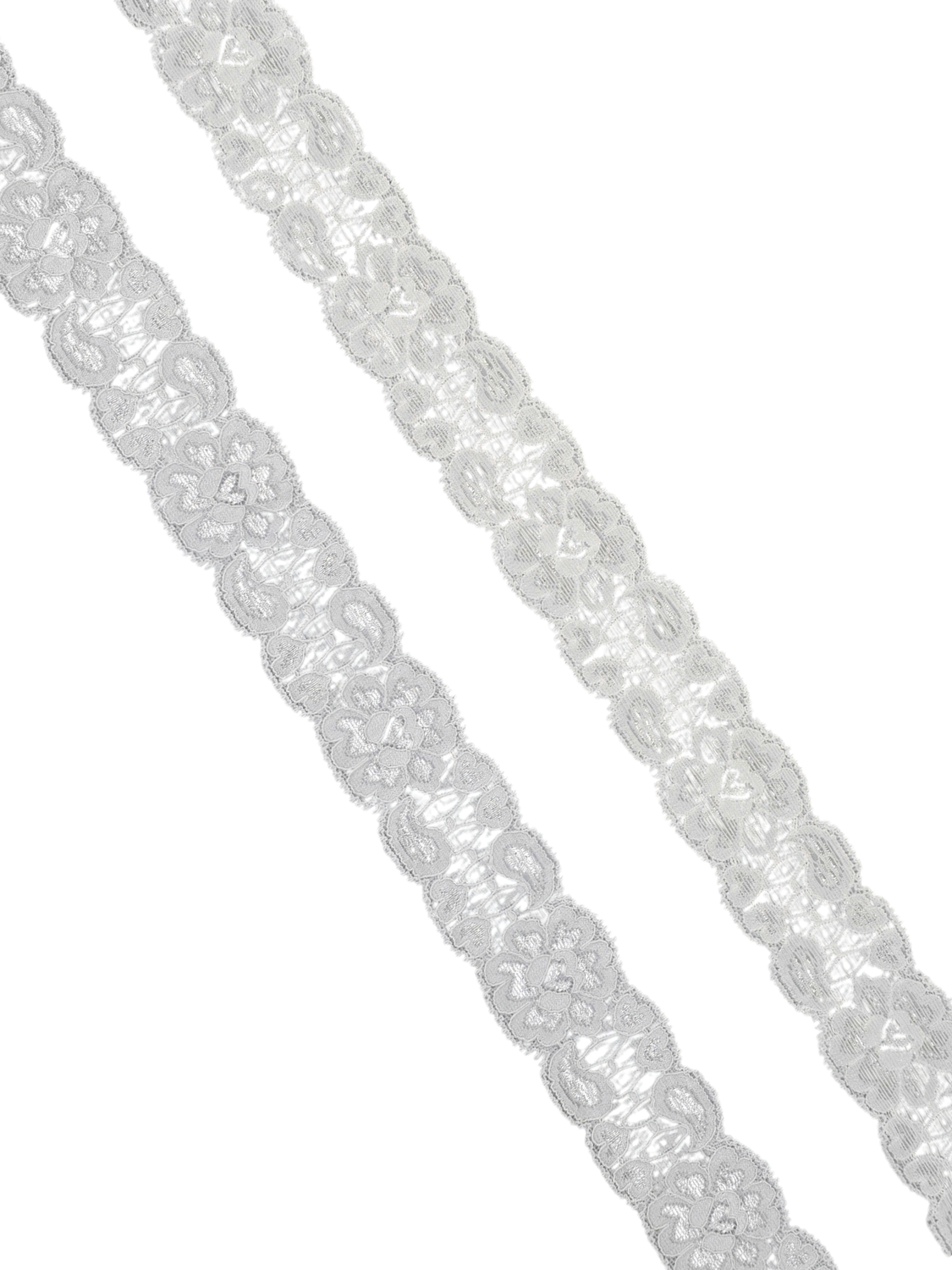 1⅝&quot; White Stretch Lace