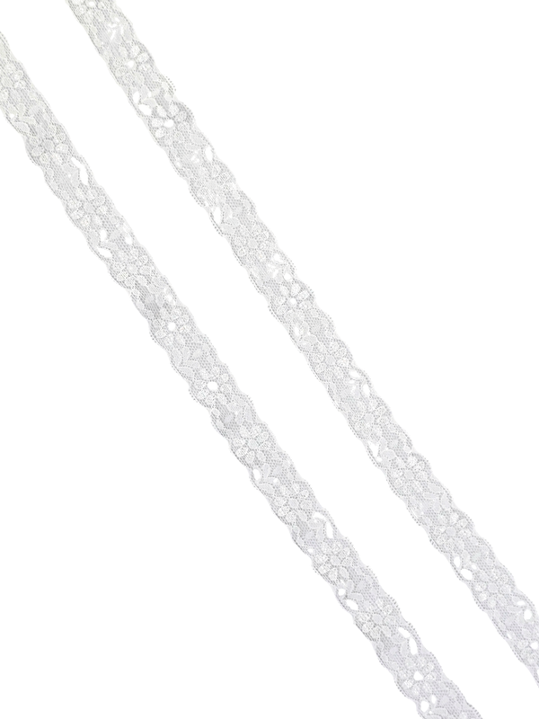 1&quot; White Stretch Lace
