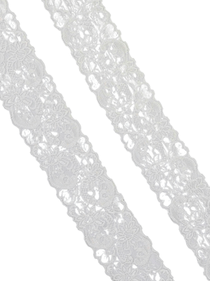 3&quot; White Stretch Lace