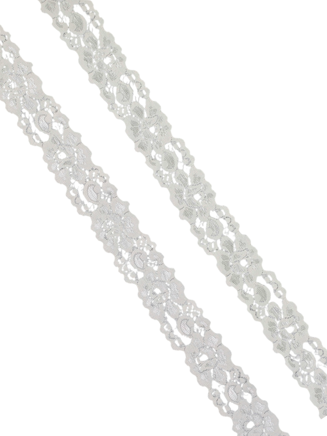 1⅝&quot; White Stretch Lace-2