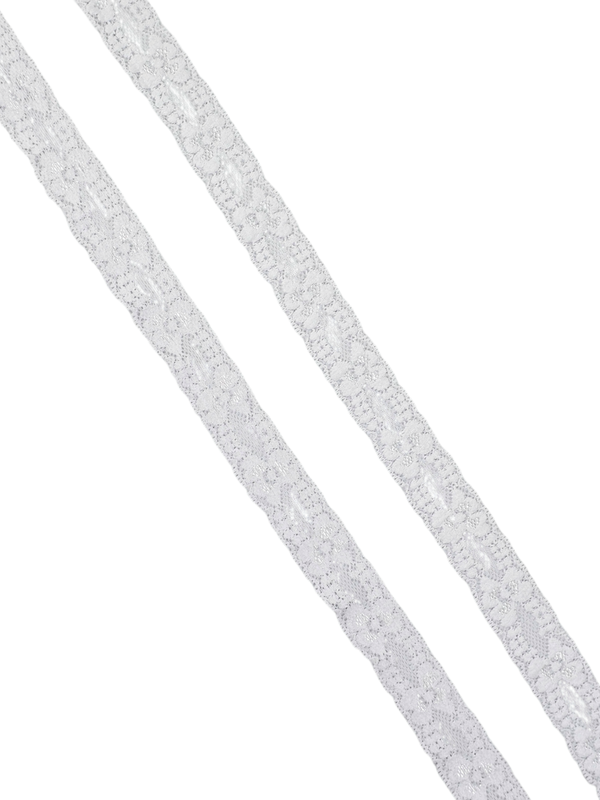 1&quot; White Stretch Lace
