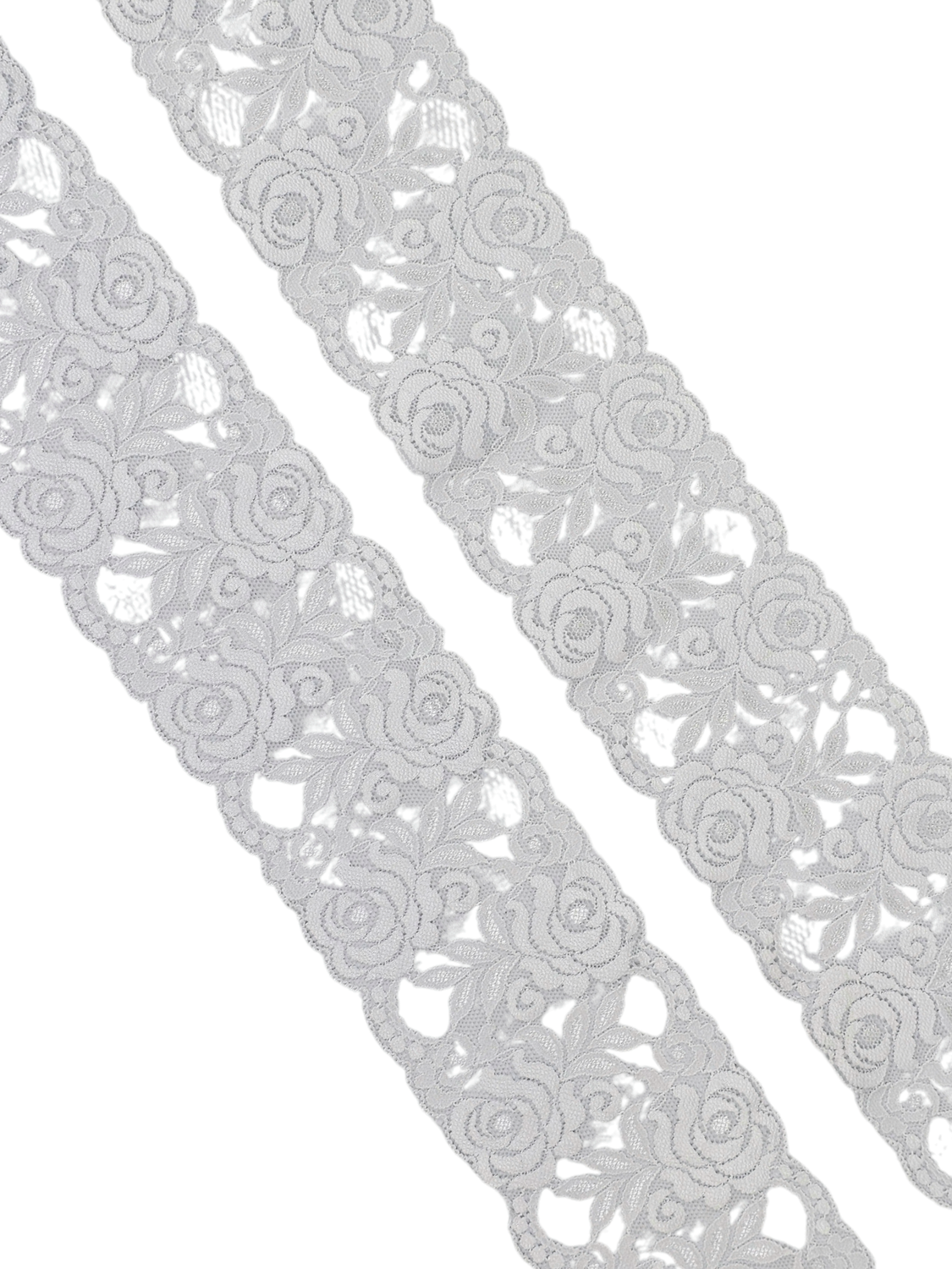 3½&quot; White Stretch Lace