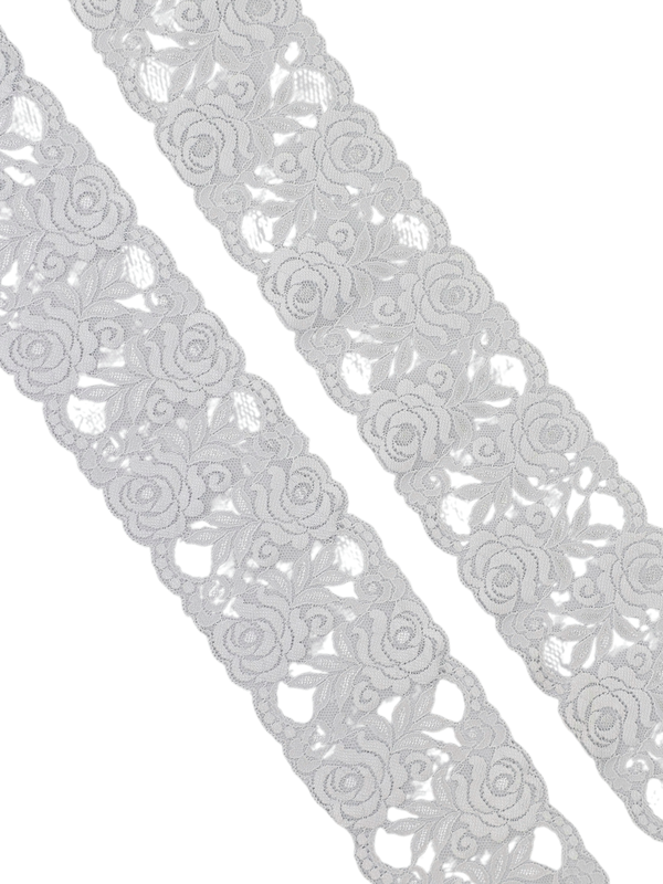 3½&quot; White Stretch Lace
