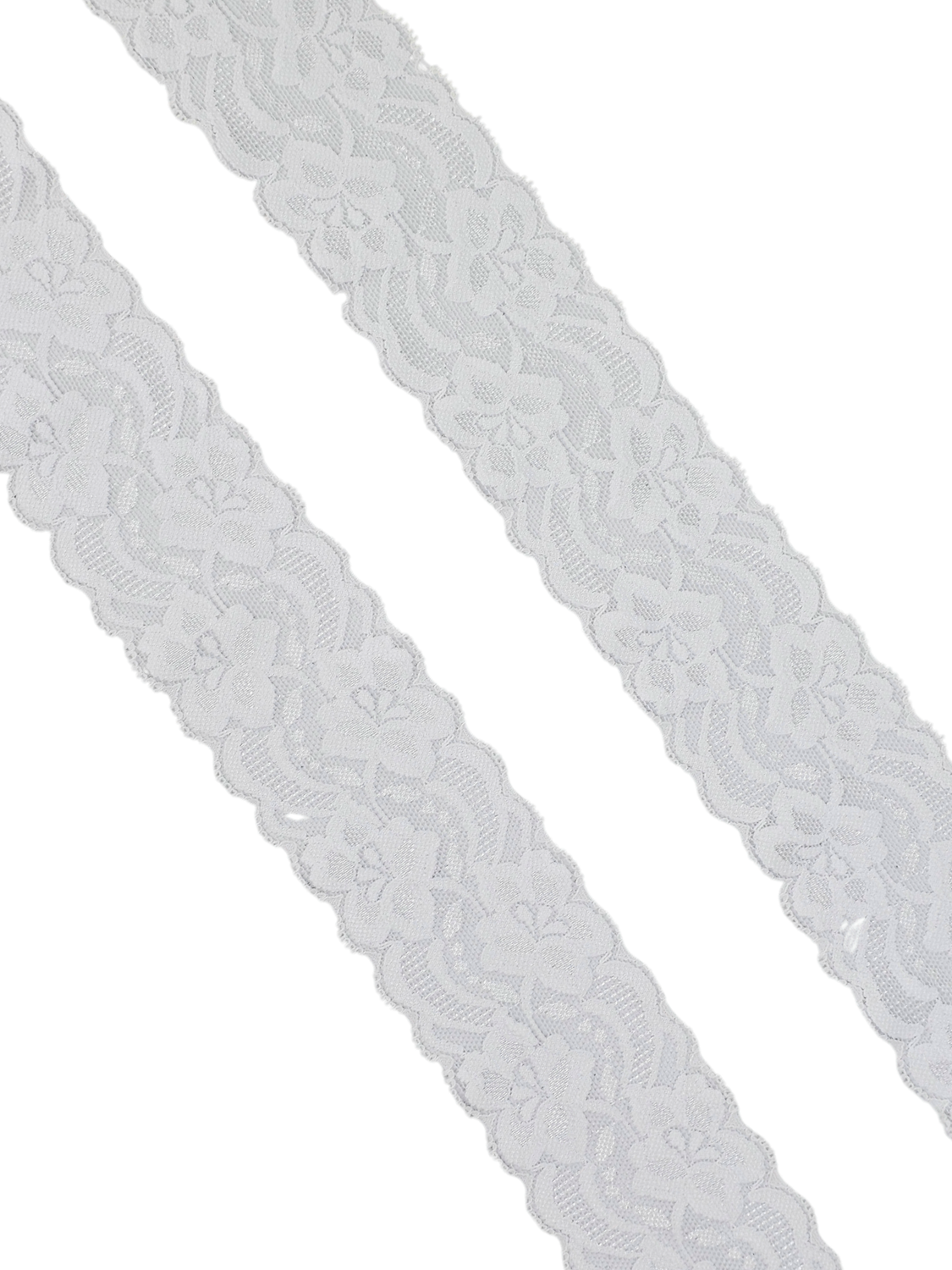 2⅜&quot; White Stretch Lace
