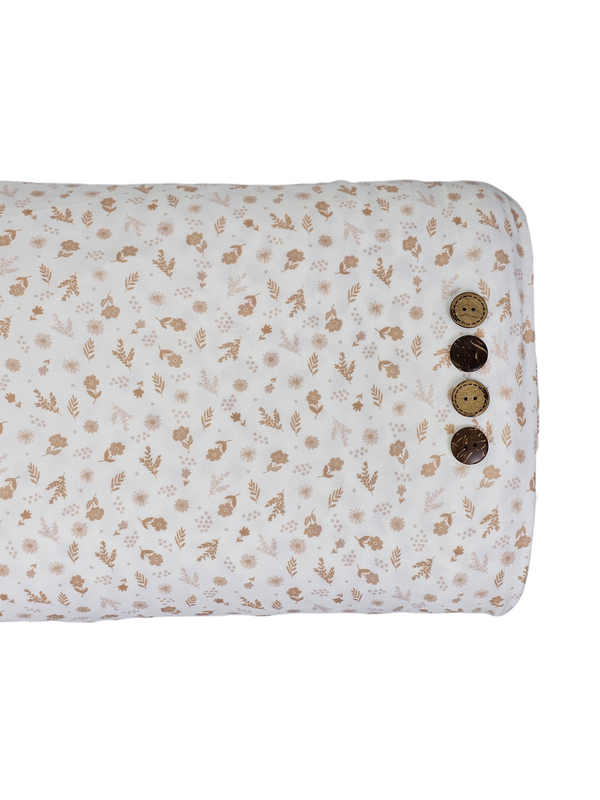 *Unique Design* Double Brushed Poly Mini Boho Floral Peach