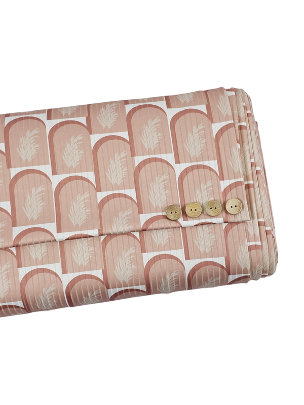 *Unique Design* Poly Ribbed Knit Boho Arch Rose